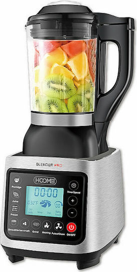Hoomei Μπλέντερ με Γυάλινη Κανάτα 1.75 lt 1400W Γκρι HM-6795