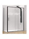Karag Efe 400 NP-10 Καμπίνα Ντουζιέρας με Συρόμενη Πόρτα 120x90x190cm Clear Glass Nero