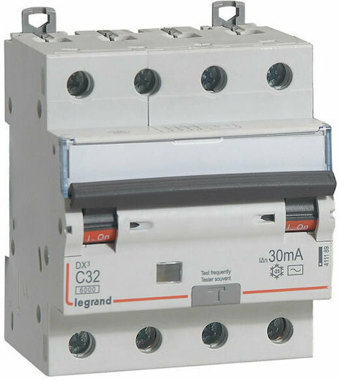 Legrand Ρελέ Ράγας Διαρροής 32A Τετραπολικό C32