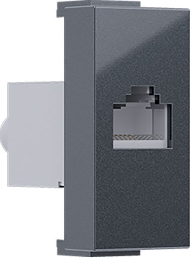 Aca Modys Telephone Socket Without Frame Single in Black Color