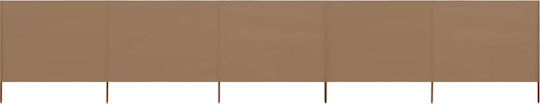 vidaXL Fabric Fence Panel in Brown Color 80cm x 6.0m