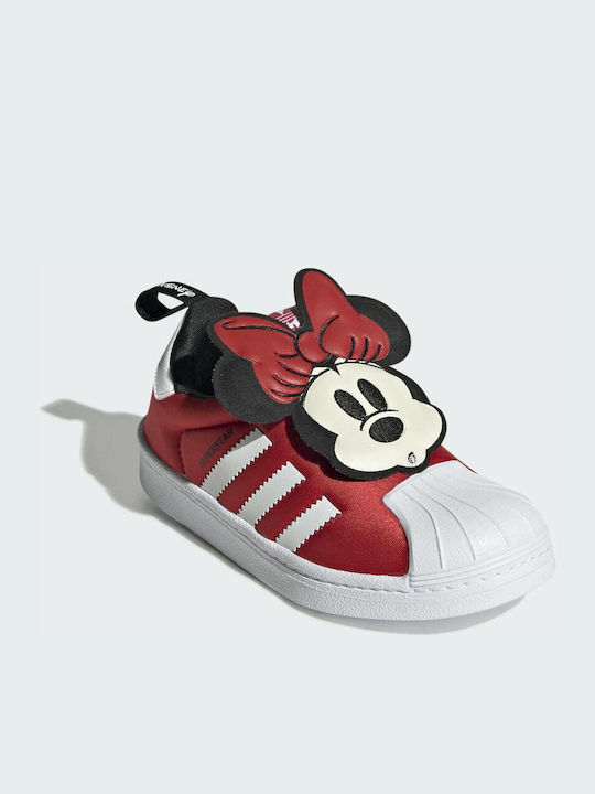 Adidas Παιδικά Sneakers Disney Superstar 360 Slip-on για Κορίτσι Vivid Red / Cloud White / Core Black