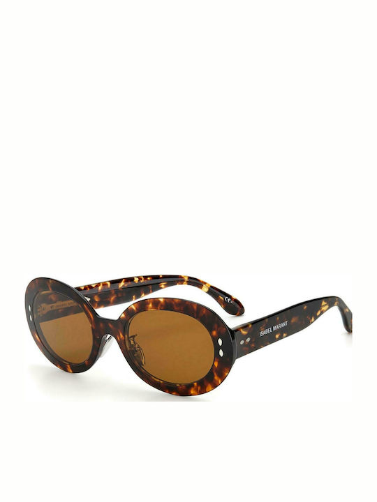 Isabel Marant Women's Sunglasses with Brown Tartaruga Plastic Frame and Brown Lens IM0003/S 086/70