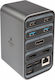 Xtorm MOB XWD001 Dockingstation für Laptops mit USB-C / Dual USB-C HDMI/DisplayPort 4K Ethernet und Verbindung 2 Monitore Grau