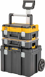 DEWALT Τροχήλατος Πλαστικός Εργαλειοφόρος 3 Τμημάτων με Εργαλειοθήκη TSTAK