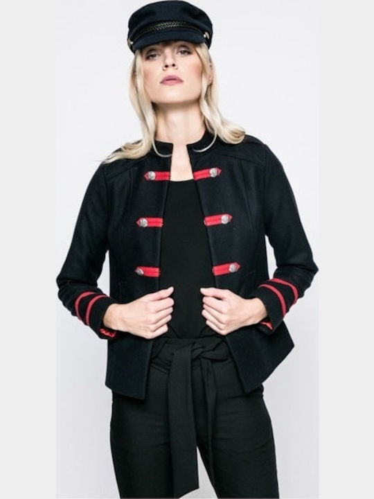 Esta Short Women's Cardigan with Buttons Navy Blue
