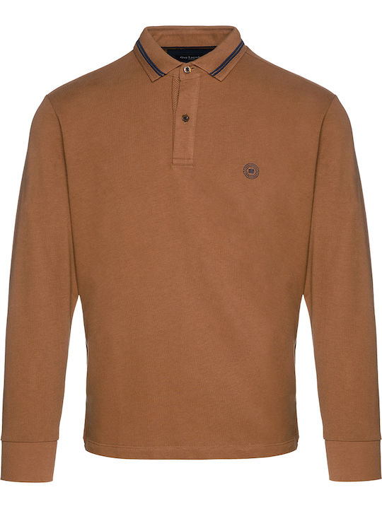 Guy Laroche GL2029501 Herren Langarmshirt Polo Camel GL2129501-16