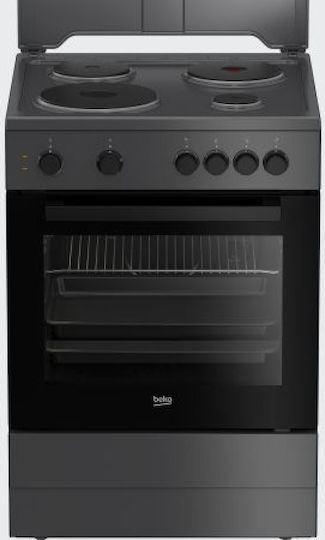 Beko Κουζίνα 65lt με Εμαγιέ Εστίες Π60εκ. Μαύρη