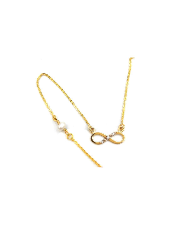 Gold necklace K14 "Infinity"