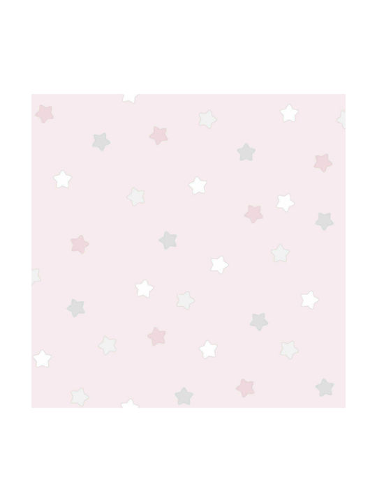 ICH Wallpapers Παιδική Ταπετσαρία Υφασμάτινη Αστέρια Ροζ Μ53xΥ1005εκ.