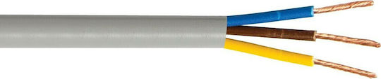 VK Lighting Power Cord with Cable Properties 3x0.75mm² in Gray Colour 1m Flexible