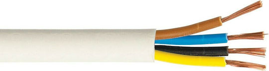 VK Lighting Power Cord with Cable Properties 4x0.75mm² in White Colour 1m Flexible