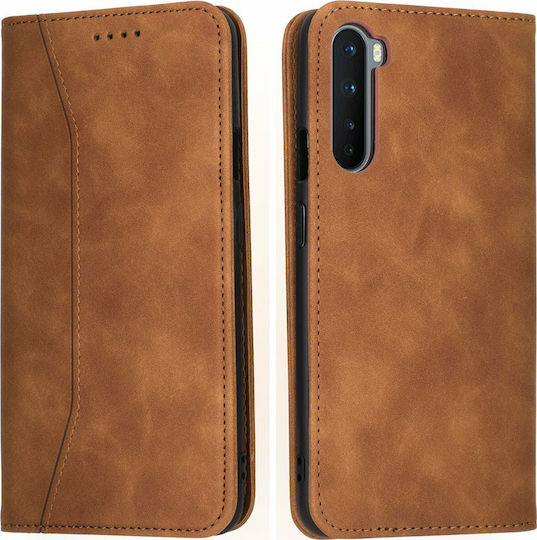Bodycell PU Leather Wallet Synthetic Leather Brown (OnePlus Nord)