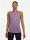Nike Dri-Fit Αμάνικη Γυναικεία Αθλητική Μπλούζα Λιλά