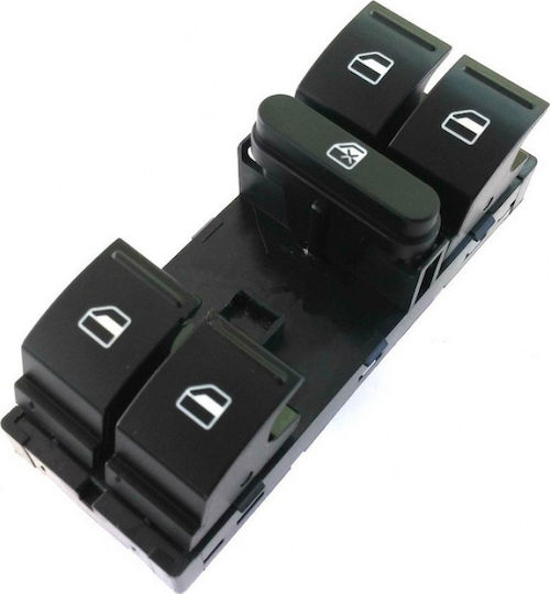 Carner Car Window Switch for Seat Altea / Ibiza / Leon / Toledo / Alhambra Volkswagen Caddy / Touran / Golf / Passat / Jetta / Polo / Amarok / Tiguan / Touareg / Eos Black