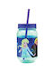 Gim Frozen Magic Wasserbrille Kunststoff mit Strohhalm 550ml