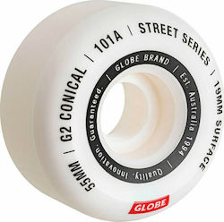 Globe Wheels Skateboard 55mm Conical Street Wheels White/Essential 55mm