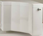 Spek 46106 Wall Mounted Plastic High Pressure Corner Toilet Flush Tank White