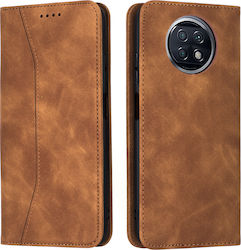 Bodycell PU Leather Wallet Δερματίνης Καφέ (Redmi Note 9T)