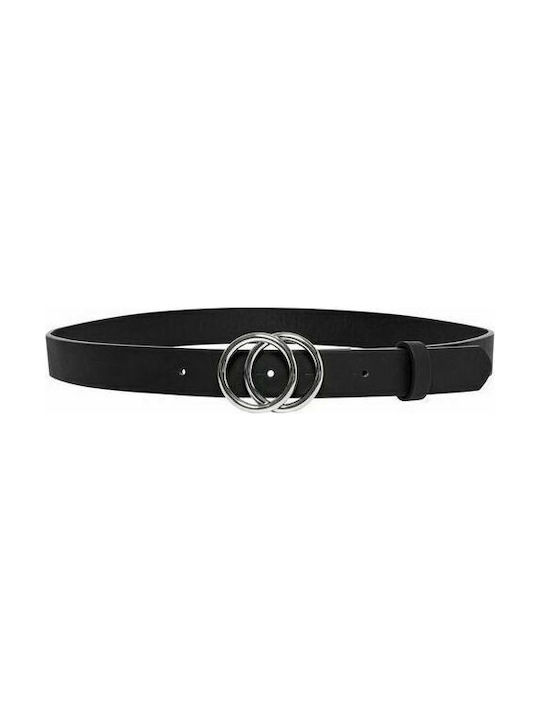 Only Leather Women's Belt Black/Silver