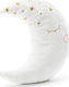 PartyDeco Crib Decorative Pillow Moon White 39x40cm