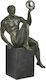 Inart Decorative Statuette Polyresin in Gold-Black 15.5x14.5x32cm 1pcs