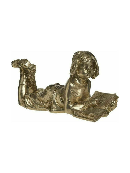 Inart Decorative Statuette Polyresin in Gold 29.5x11.5x16cm 1pcs