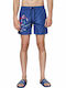 Karl Lagerfeld KL21MBM04 Men's Swimwear Shorts Blue with Patterns