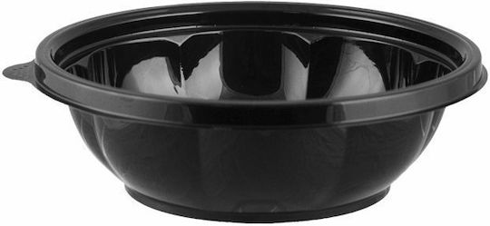 THalassinos Disposable Plastic PET Tableware for Cold 1627ml Black 50pcs