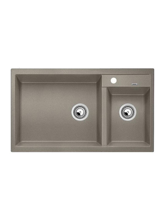Blanco Metra 9 517364 Drop-In Chiuvetă Stânga din Granit Sintetic L86xW50cm Tartufo