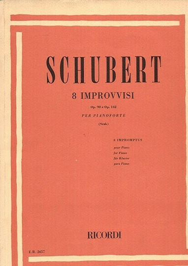 Ricordi Franz Schubert - 8 Improvvisi op. 90 e op. 142 per pianoforte W006127001 Ricordi Franz Schubert - 8 Improvvisi op. 90 e op. 142 per pianoforte W006127001