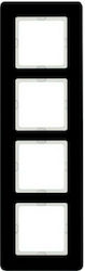 Hager Switch Frame 4 Positions Vertical Installation in Black Color 10146076