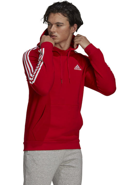 adidas Essentials Φούτερ με Κουκούλα Κόκκινο