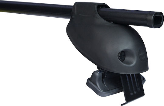 Cam Car Roof Bars Metallic 112cm for Peugeot 406 Ford Escort 4D Set with Roof Rack Legs Black