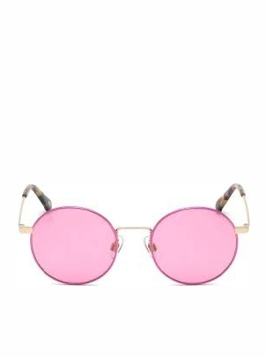 Web Women's Sunglasses with Pink Metal Frame and Pink Lens WE0254 32S