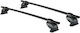 Cam Metallic Car Roof Bars 112cm for Peugeot 206 5D Set with Roof Rack Legs Black