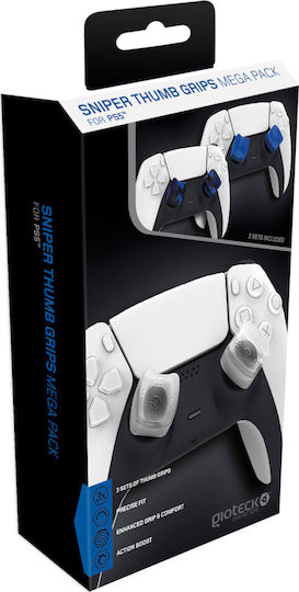 Gioteck Thumb Grips Χειριστηρίου για PS5 σε Λευκό χρώμα