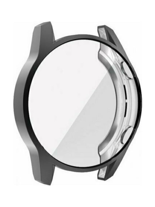 Electroplated TPU Cover with Screen Protector Carcasă de Silicon cu Sticlă în culoarea Gri pentru Huawei Watch GT / GT2 (46mm) - Huawei Watch GT / GT2 (46mm)