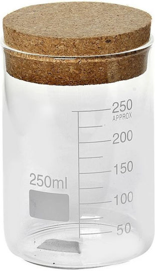 Espiel Set of 6 General Use Glass Vases with Cork Transparent 500ml