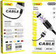 Andowl Qt143 Магнитно отделяемо USB-A към Lightning кабел Черен 1м (Q-T143)