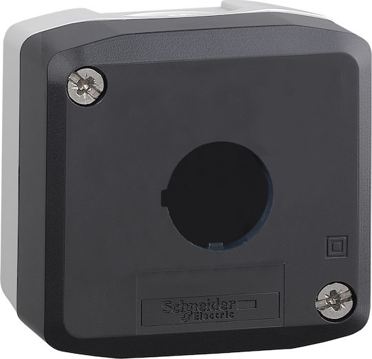 Schneider Electric Harmony XALD Industrial Push Button Panel Κενή Μπουτονιέρα Μετώπη με Βάση & 1 Άνοιγμα Γκρι XALD01