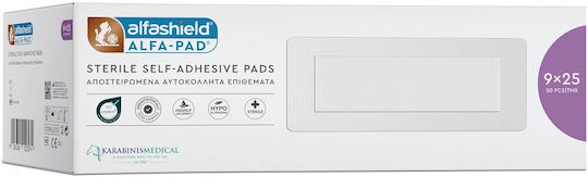 Alfashield Alfa Pad Αποστειρωμένα Αυτοκόλλητα Επιθέματα , 6 x 8cm ,1τεμ.