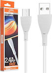 Moxom CC-63 1m Regular USB 2.0 to micro USB Cable White