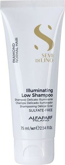 Alfaparf Milano Professional Diamond Illuminating Low Σαμπουάν Αναδόμησης/Θρέψης & Διατήρησης Χρώματος για Όλους τους Τύπους Μαλλιών 75ml