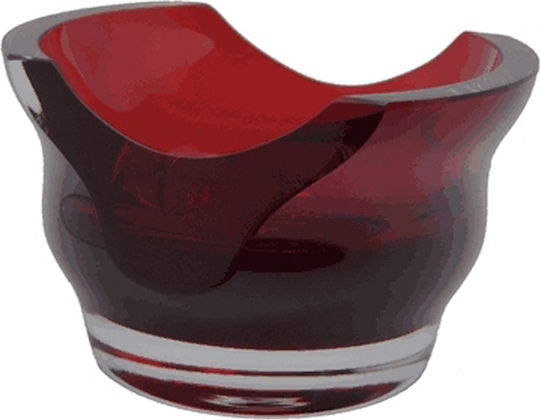 Espiel Espiel Dekorative Schale Kristall Rote 10x10x17cm