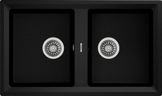 Teka Stone 90 C-TG 2C Drop-In Μ86xΠ51cm Metallic Black
