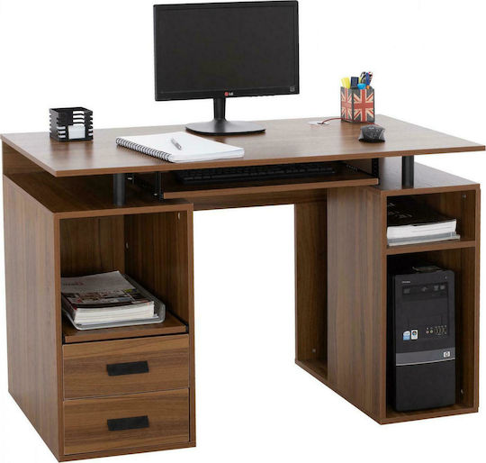 Birou De Calculatoare Status Din Lemn Nuc 120x55x76cm