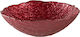 Espiel Ramos Glass Salad Bowl Red 25x25cm