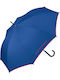 Benetton Automatic Umbrella with Walking Stick Navy Blue