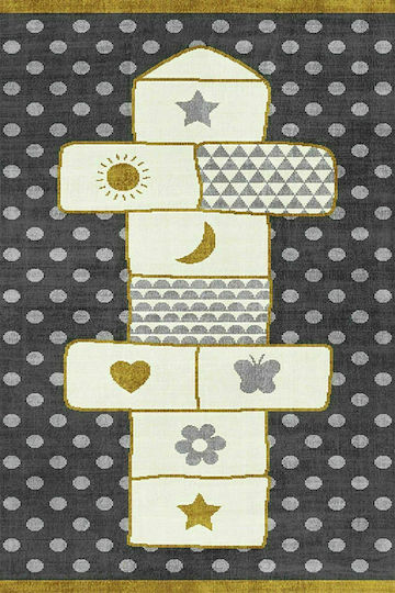 Ezzo Hopscotch KD44 Παιδικό Χαλί Γκρι 160x230cm